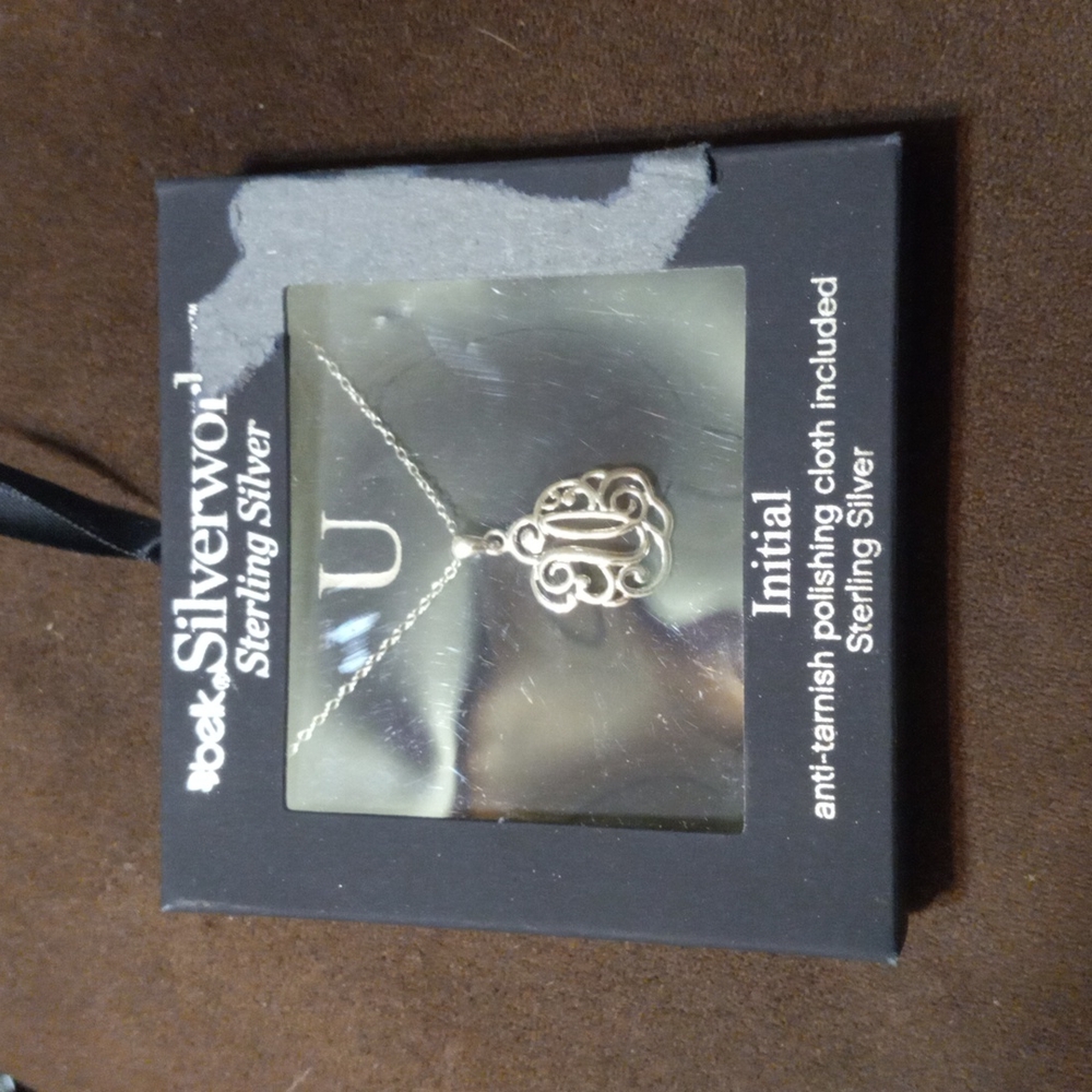 Belk Silverworks Initial U Necklace Sterling Silver